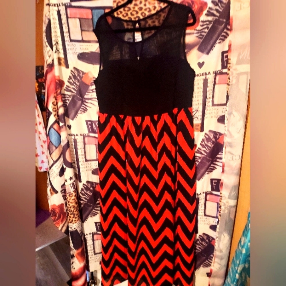 Colorful Chevron Holiday Dress